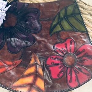 100% leather, hand painted purse